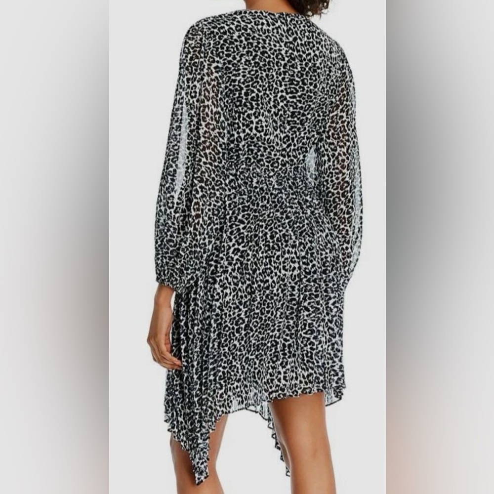 The Kooples Black and White Asymmetrical Dress - Picture 2 of 10